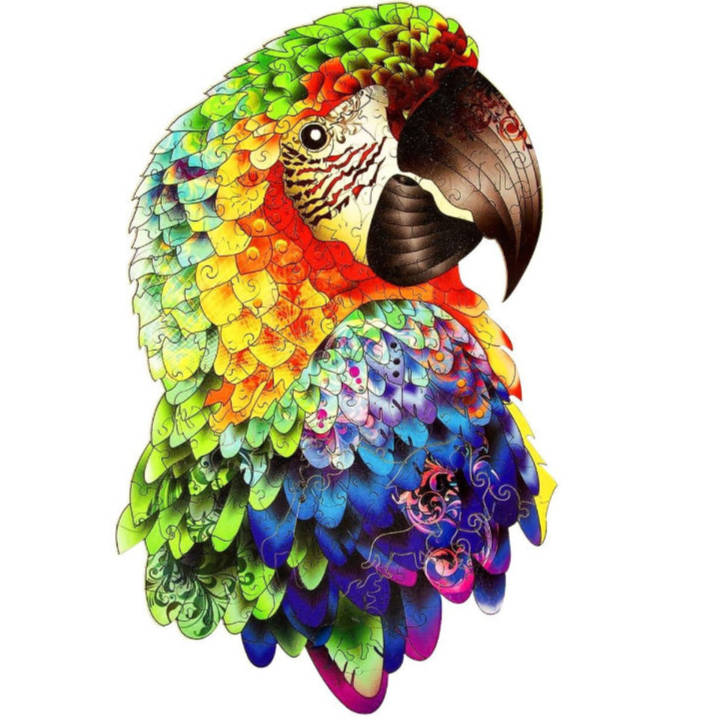 Drevené puzzle Papagáj
