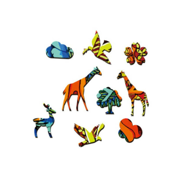 Drevené puzzle Žirafa